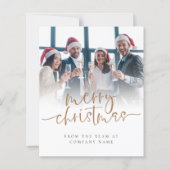 Budget Aangepast bedrijfslogo foto vrolijk kerstfe (Voorkant)