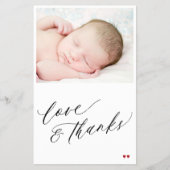 Budget aangepaste baby foto liefde bedankt dank u flyer (Voorkant)