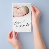 Budget aangepaste baby foto liefde dank dank je we flyer (Hand)