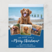 Budget Aangepaste Dog Pet Foto Merry Kerstmis Kaar (Voorkant)