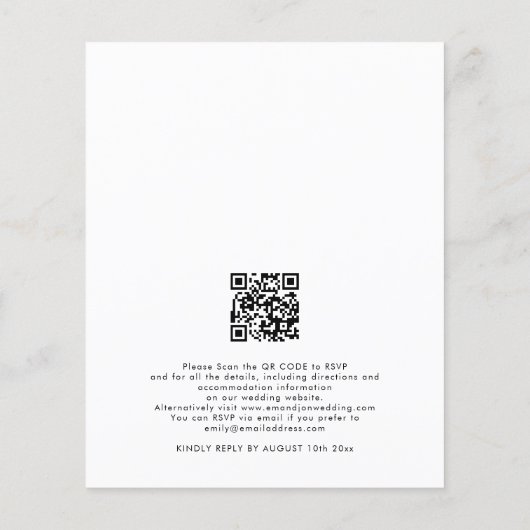 Budget Aangepaste foto QR Code Weddenschap (Achterkant)