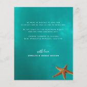 Budget aangepaste foto strandbruiloft bedankt (Achterkant)