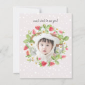 Budget Aardbei 1e foto Berry eerste verjaardag (Achterkant)