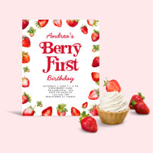 Budget Aardbei Berry Eerste Verjaardag voor Meisje