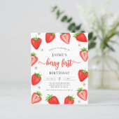 Budget aardbei verjaardag Berry Eerste Verjaardag (Staand voorkant)