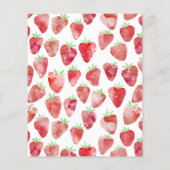 Budget Aardbeien Baby shower Uitnodiging (Achterkant)