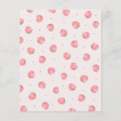 Budget Aardbeien Berry Eerste Verjaardag Uitnodigi (Achterkant)