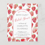 Budget Aardbeien Bridal Shower Uitnodiging<br><div class="desc">Let wel, dit is een begrotingsdocument. Voor 5x7" en dikkere kaart kunt u naar het collectie gaan of me voor de link waarschuwen. Stomme en moderne waterverf aardbeienbessen, zoete bridale doucheuitnodiging. De achterzijde biedt een bijpassend aardbeienpatroon voor een extra hulpmiddel bij de vruchtbaarheid. Pas de tekst aan om aan uw...</div>