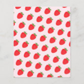 Budget aardbeien Kinder Eerste verjaardag Uitnodig (Achterkant)