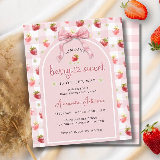 Budget Aardbeien Ribbon Berry Sweet Baby shower