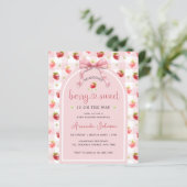 Budget Aardbeien Ribbon Berry Sweet Baby shower (Staand voorkant)