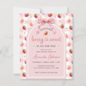 Budget Aardbeien Ribbon Berry Sweet Baby shower (Voorkant)