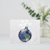Budget Aarde Ornament Zakelijke Kerstkaart (Staand voorkant)