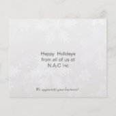 Budget Aarde Ornament Zakelijke Kerstkaart (Achterkant)