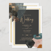 BUDGET Aardtinten Abstracte Trouw  Kaart (Voorkant / Achterkant)