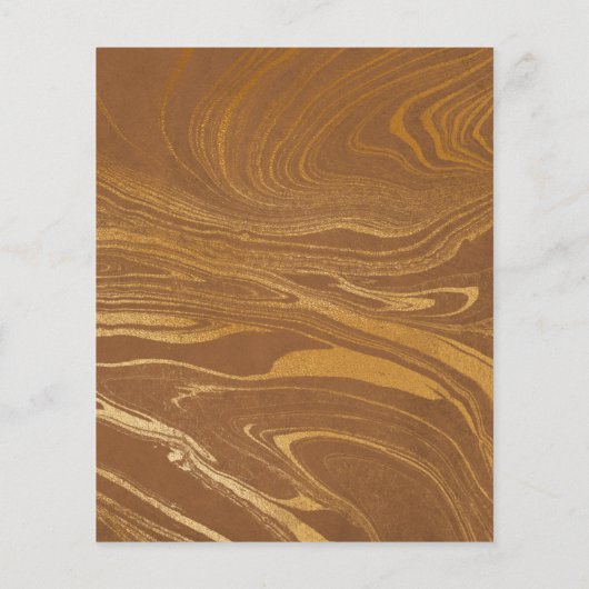 Budget Abstract Art Gold Engagement Party nodigt u (Achterkant)