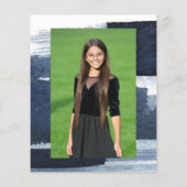 Budget Abstract Blauw verguld Photo Bat Mitzvah (Achterkant)