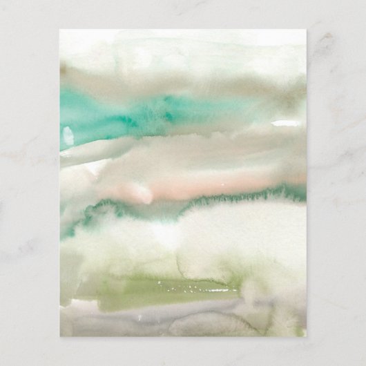 Budget Abstract Groene Waterverf GraduPartij (Achterkant)