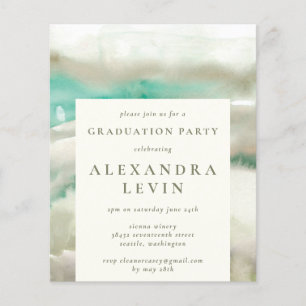 Budget Abstract Groene Waterverf GraduPartij