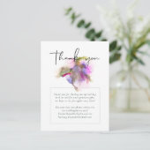 Budget Abstract Regenboog Paarse Bruiloft Briefkaart (Staand voorkant)