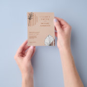 BUDGET Abstract Sage Beige Pampas Grass Wedding Flyer (Hand)