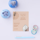 BUDGET Abstract Sage Beige Pampas Grass Wedding Flyer (Enkel)