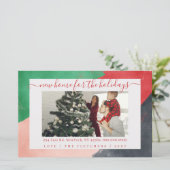 Budget Abstract Verf Nieuwe Home Foto Holiday Kaar (Staand voorkant)