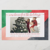 Budget Abstract Verf Nieuwe Home Foto Holiday Kaar (Voorkant)