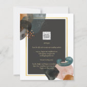 Budget Abstracte Aarde Modern Art Wedding (Achterkant)