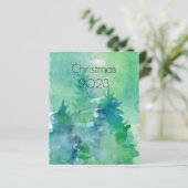 Budget Abstracte Bomen Holiday Papierblad (Staand voorkant)