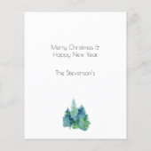 Budget Abstracte Bomen Holiday Papierblad (Achterkant)