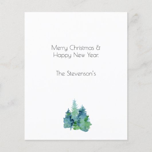 Budget Abstracte Bomen Holiday Papierblad (Achterkant)