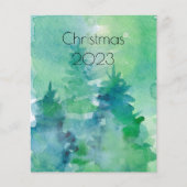 Budget Abstracte Bomen Holiday Papierblad (Voorkant)
