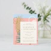 Budget Abstracte Botanische Pastel Weddenschap Uit (Staand voorkant)