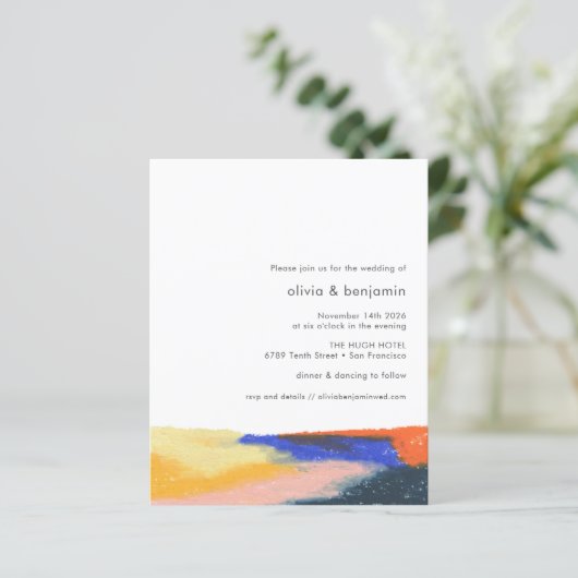 Budget Abstracte Flower Art Weddenschap (Staand voorkant)