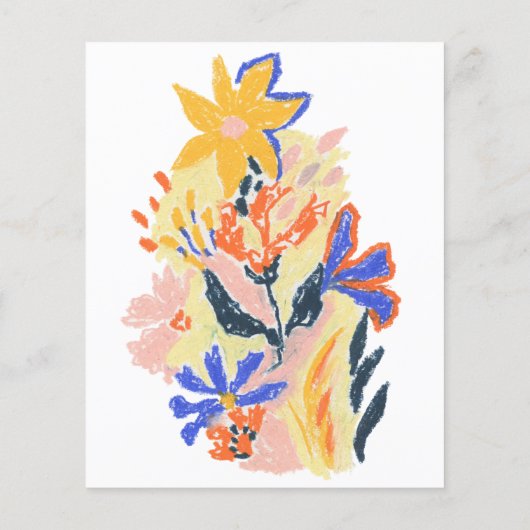 Budget Abstracte Flower Art Weddenschap (Achterkant)