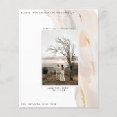 Budget Abstracte Fotobruiloft Uitnodiging (Voorkant)