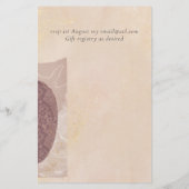 Budget Abstracte Merlot and Mustard Wedding Invite Flyer (Achterkant)