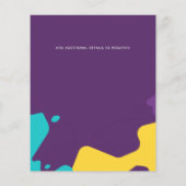 Budget Abstracte Paarse Blauwgroen Gele Wedding no (Achterkant)