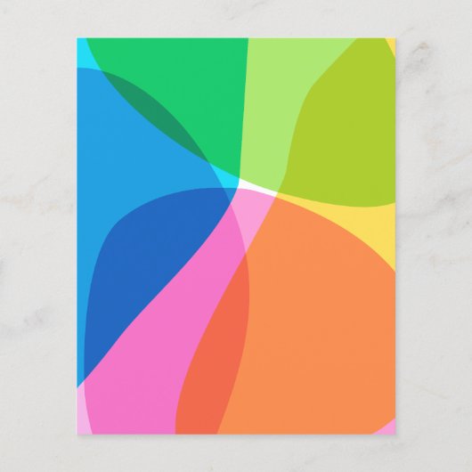 Budget Abstracte Rainbow Baby shower Invitation (Achterkant)