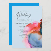 BUDGET abstracte regenboog Waterverf bruiloft (Voorkant / Achterkant)