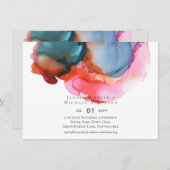 BUDGET abstracte regenboog Waterverf bruiloft (Voorkant / Achterkant)