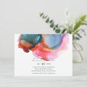 BUDGET abstracte regenboog Waterverf bruiloft (Staand voorkant)