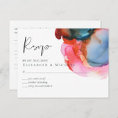 BUDGET abstracte regenboog Waterverf bruiloft Briefkaart (Voorkant / Achterkant)