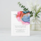 BUDGET abstracte regenboog Waterverf bruiloft Briefkaart (Staand voorkant)