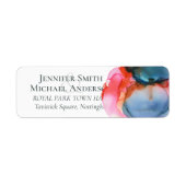 BUDGET abstracte regenboog Waterverf bruiloft Etiket (Voorkant)