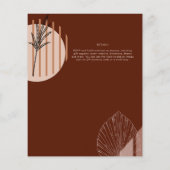 BUDGET Abstracte Rust Beige Pampas Grass Wedding Flyer (Achterkant)