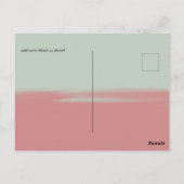 BUDGET Abstracte Sage Blush Pink Script Wedset Briefkaart (Achterkant)