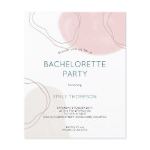 Budget Abstracte Shapes Bachelorette Party nodigt 