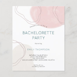 Budget Abstracte Shapes Bachelorette Party nodigt 